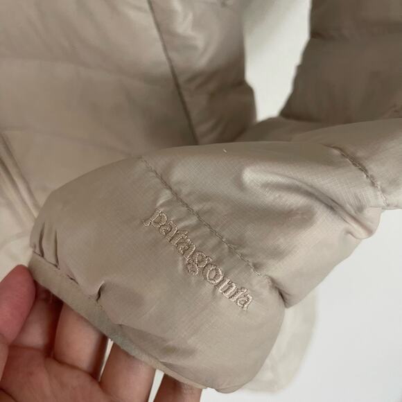 Patagonia Beige Fiona Down Puffer Longline Parka Coat (S) - Picture 4 of 9